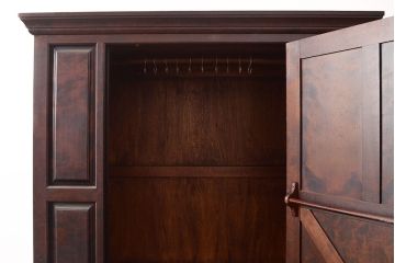 中古　松本民芸家具　A型洋服タンス　洗練された雰囲気の上質なワードローブ(洋服タンス、衣装箪笥、引き出し)(定価約74万円)(R-047577)