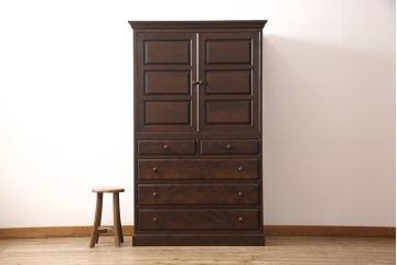 中古　松本民芸家具　A型和タンスI　和と洋どちらにも馴染む衣装盆付きのタンス(定価約68万円)(着物タンス)(R-047578)
