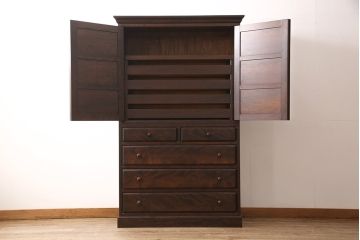 中古　松本民芸家具　A型和タンスI　和と洋どちらにも馴染む衣装盆付きのタンス(定価約68万円)(着物タンス)(R-047578)
