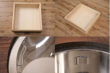 中古　特注品　桐里工房製!木の温もり溢れる総桐材製のダイニングセット(ダイニングテーブル、アームチェア、ベンチ)(定価約140万円)(R-047579)