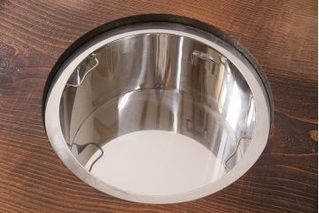 中古　特注品　桐里工房製!木の温もり溢れる総桐材製のダイニングセット(ダイニングテーブル、アームチェア、ベンチ)(定価約140万円)(R-047579)