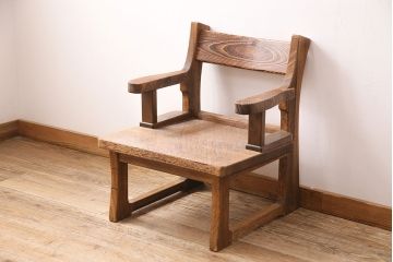 中古　特注品　桐里工房製!木の温もり溢れる総桐材製のダイニングセット(ダイニングテーブル、アームチェア、ベンチ)(定価約140万円)(R-047579)