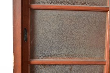 和製アンティーク　前面ヒノキ材　ノスタルジックな空間を高める三尺重ね戸棚(収納棚、キャビネット、食器棚)(R-047592)