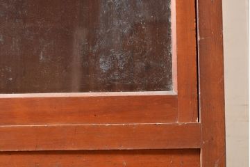 和製アンティーク　前面ヒノキ材　ノスタルジックな空間を高める戸棚(収納棚、キャビネット、食器棚、サイドボード)(R-047594)