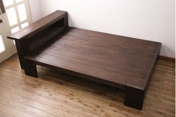 中古　美品　桐里工房製!しっとりとした落ち着きのある佇まいが魅力的な総桐材製ベッドフレーム(定価約72万円)(R-047596)