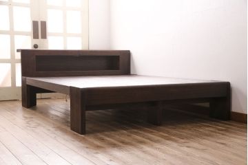 中古　美品　桐里工房製!しっとりとした落ち着きのある佇まいが魅力的な総桐材製ベッドフレーム(定価約72万円)(R-047596)