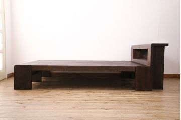 中古　美品　桐里工房製!しっとりとした落ち着きのある佇まいが魅力的な総桐材製ベッドフレーム(定価約72万円)(R-047596)