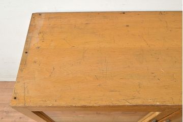 和製アンティーク　ナラ材製　小物収納に便利な北欧インテリアの雰囲気が漂うキャビネット(収納棚、リビングボード、引き出し)(R-047597)