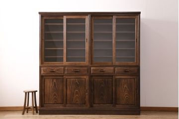 中古　美品　桐里工房製!しっとりとした落ち着きのある佇まいが魅力的な総桐材製キャビネット(収納棚、戸棚)(定価約100万円)(R-047598)