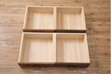 中古　美品　桐里工房製!しっとりとした落ち着きのある佇まいが魅力的な総桐材製キャビネット(収納棚、戸棚)(定価約100万円)(R-047598)