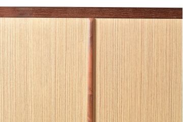 中古美品　民芸家具　縁・取っ手座桑材　特注品で作られた珍しいサイズ!コントラストがお洒落な国産桐箪笥(衣装箪笥、着物箪笥、和タンス、引き出し、桐たんす)(R-047599)