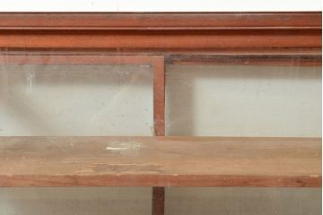 和製アンティーク　見せる収納にぴったり!温かみのある栓材製のガラスケース(陳列棚、ショーケース)(R-047604)