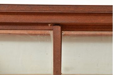 和製アンティーク　見せる収納にぴったり!温かみのある栓材製のガラスケース(陳列棚、ショーケース)(R-047604)