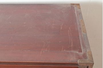 和製アンティーク　上手物!前面欅(ケヤキ)材の上品な二本松箪笥(重ね箪笥、時代箪笥、衣装箪笥)(R-047605)