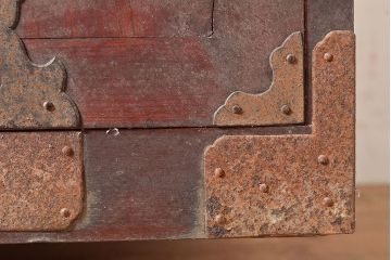 和製アンティーク　上手物!前面欅(ケヤキ)材の上品な二本松箪笥(重ね箪笥、時代箪笥、衣装箪笥)(R-047605)