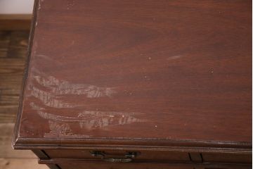 ヴィンテージ　DREXEL HERITAGE (ドレクセルヘリテイジ)　マホガニー材　洗練された大人の雰囲気醸し出す両袖デスク(机、在宅ワーク、在宅用ワークデスク、ビンテージ)(R-047611)