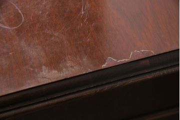 ヴィンテージ　DREXEL HERITAGE (ドレクセルヘリテイジ)　マホガニー材　洗練された大人の雰囲気醸し出す両袖デスク(机、在宅ワーク、在宅用ワークデスク、ビンテージ)(R-047611)