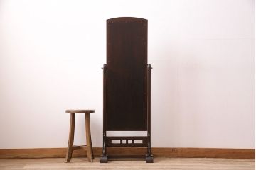 中古　松本民芸家具　品のある佇まいが魅力のA型姿見(定価約10万円)(ミラー、鏡)(R-047613)
