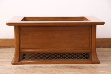 和製ヴィンテージ　民芸家具　高級品!上品な佇まいが魅力的な指物家具の木製火鉢(囲炉裏、ビンテージ)(R-047618)