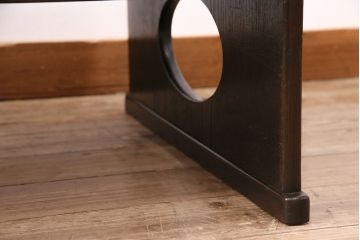 和製アンティーク　昭和初期　栗材　長い歳月を経て味わいを増した文机(座卓、ローテーブル、センターテーブル)(R-047627)