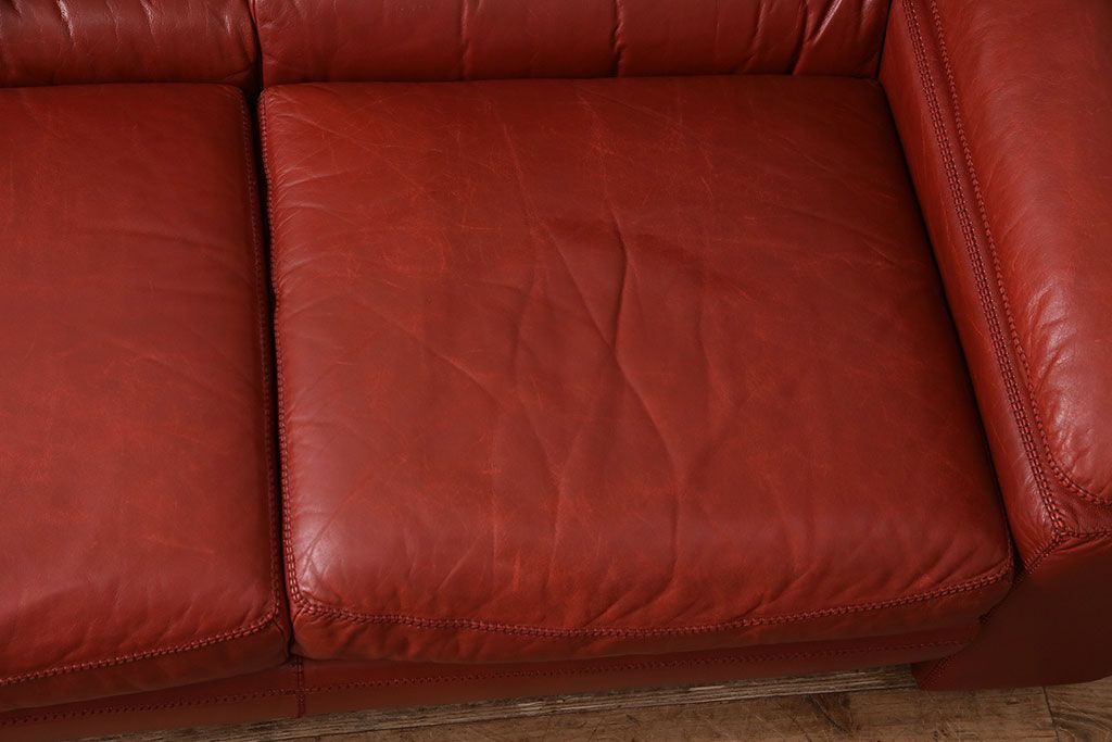 中古　スペイン製　VAROSA VALENTI(バロッサ バレンティ)　高級品!大人な雰囲気を醸し出す二人掛けソファ　定価約100万円　(R-047628)