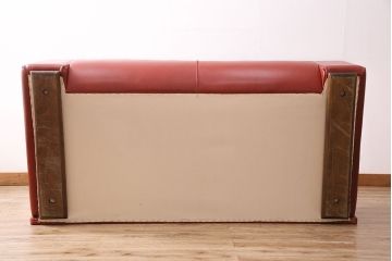 中古　スペイン製　VAROSA VALENTI(バロッサ バレンティ)　高級品!大人な雰囲気を醸し出す二人掛けソファ　定価約100万円　(R-047628)