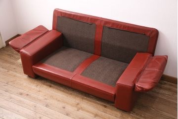 中古　スペイン製　VAROSA VALENTI(バロッサ バレンティ)　高級品!大人な雰囲気を醸し出す二人掛けソファ　定価約100万円　(R-047628)