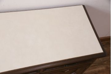 和製ビンテージ　神戸洋家具　永田良介商店　西洋アンティーク家具を思わせるキッチンカウンター(サイドボード、収納棚、戸棚)(R-047630)