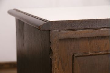 和製ビンテージ　神戸洋家具　永田良介商店　西洋アンティーク家具を思わせるキッチンカウンター(サイドボード、収納棚、戸棚)(R-047630)