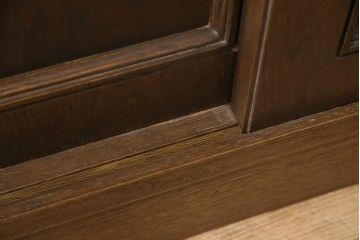 和製ビンテージ　神戸洋家具　永田良介商店　西洋アンティーク家具を思わせるキッチンカウンター(サイドボード、収納棚、戸棚)(R-047630)