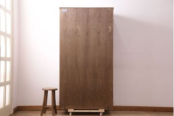 中古　伝統民芸　岩谷堂箪笥　No.233　拭き漆塗りが上品なキャビネット(書棚、本箱、ブックケース)(定価約45万円)