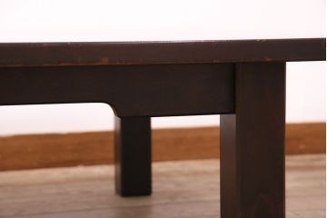 中古　北海道民芸家具　HM4052　シンプルで美しい、和モダンスタイルにぴったりの座卓(ローテーブル、センターテーブル、幅1200)(R-047637)