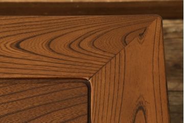 和製アンティーク　総ケヤキ材を使用した、シンプルで上品な佇まいが魅力の座卓(ローテーブル)(R-047638)