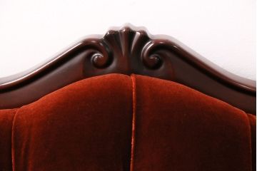 和製ヴィンテージ　モリシゲ(MORISHIGE/森繁)　希少!チェスト付きが珍しい、優雅なひとときを演出するソファ(2人掛け、ビンテージ)(R-047640)