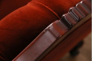 和製ヴィンテージ　モリシゲ(MORISHIGE/森繁)　希少!チェスト付きが珍しい、優雅なひとときを演出するソファ(2人掛け、ビンテージ)(R-047640)