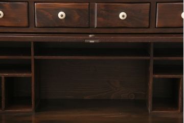 海外ヴィンテージ　ETHAN ALLEN(イーセンアーレン)　丸みのある蛇腹式の扉がお洒落なロールトップデスク(机、在宅ワーク、在宅用ビンテージ)(R-047641)