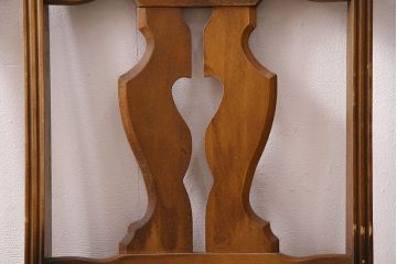 和製ヴィンテージ　カリモク家具(karimoku)　エキゾチックな雰囲気を醸し出すブナ材製のチェア4脚セット(ダイニングチェア、椅子、ビンテージ、バラ売り可能)(R-047657)