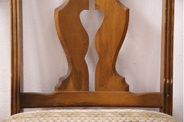 和製ヴィンテージ　カリモク家具(karimoku)　エキゾチックな雰囲気を醸し出すブナ材製のチェア4脚セット(ダイニングチェア、椅子、ビンテージ、バラ売り可能)(R-047657)