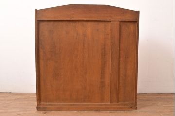 和製アンティーク　ナラ材　コンパクトサイズが魅力的!シンプルなデザインのライティングビューロー(簿記机、在宅ワーク、在宅用ワークデスク)(R-047673)