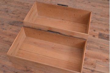 和製アンティーク　明治期　ケヤキ材の杢目が魅力的な帳場箪笥(時代箪笥、収納箪笥)(R-047674)