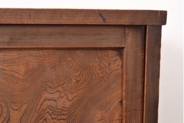 和製アンティーク　明治期　ケヤキ材の杢目が魅力的な帳場箪笥(時代箪笥、収納箪笥)(R-047674)