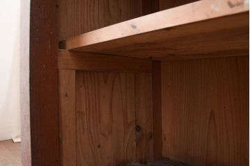 和製アンティーク　幅がたっぷりあるレトロなカウンターテーブル(サイドボード、収納棚)(R-047676)