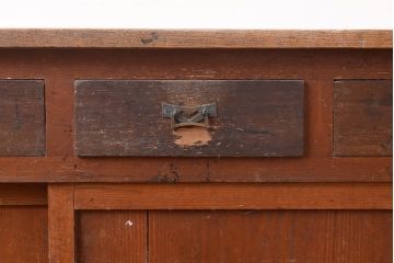 和製アンティーク　幅がたっぷりあるレトロなカウンターテーブル(サイドボード、収納棚)(R-047676)