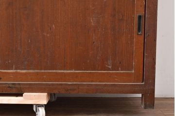 和製アンティーク　幅がたっぷりあるレトロなカウンターテーブル(サイドボード、収納棚)(R-047676)