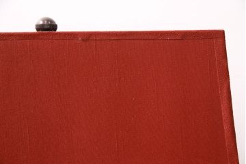 海外　ビンテージ照明　赤・シェード　ブロンズ像　華やかな空間を演出してくれるスタンドライト(照明、フロアスタンド)(R-047687)