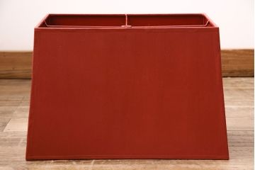 海外　ビンテージ照明　赤・シェード　ブロンズ像　華やかな空間を演出してくれるスタンドライト(照明、フロアスタンド)(R-047687)