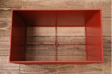 海外　ビンテージ照明　赤・シェード　ブロンズ像　華やかな空間を演出してくれるスタンドライト(照明、フロアスタンド)(R-047687)