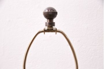 海外　ビンテージ照明　赤・シェード　ブロンズ像　華やかな空間を演出してくれるスタンドライト(照明、フロアスタンド)(R-047687)