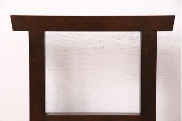 中古　松本民芸家具　和と洋どちらの空間にも合わせやすい大人の雰囲気漂う小鏡台(ミラー、引き出し付き)(R-047688)