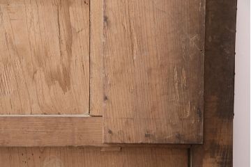 アンティーク建具　明治大正期　欅(ケヤキ)材の一枚板を使用した和の趣あふれる蔵戸　(R-047697)